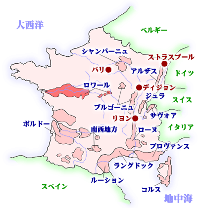 フランス周辺地図