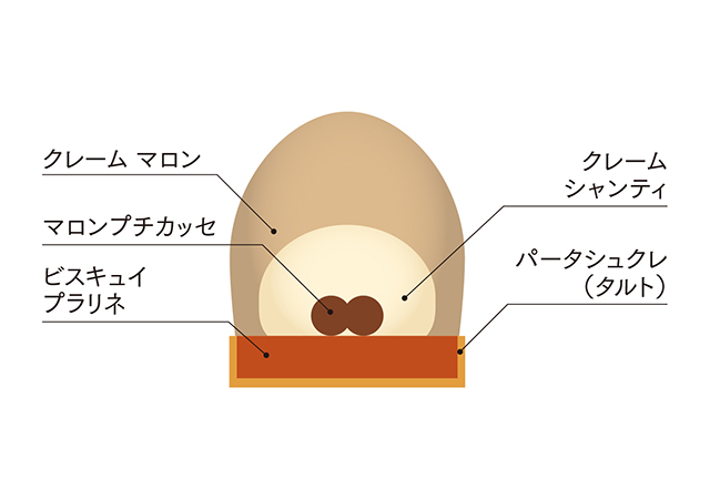 モンブラン断面図