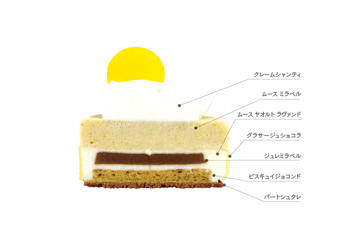 ムース ミラベル ラヴァンド 断面図