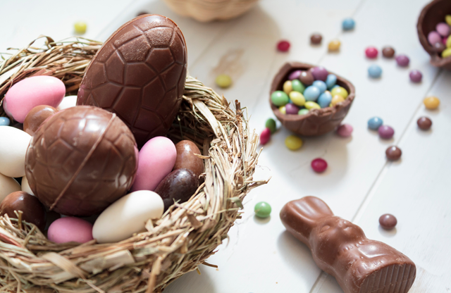 イースターのチョコレートは卵やウサギの形が主流