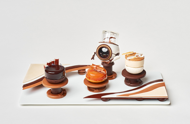 新田氏 プチガトー作品(左から)Symbiose , Coexistence , Entraide ©Laurent Fau