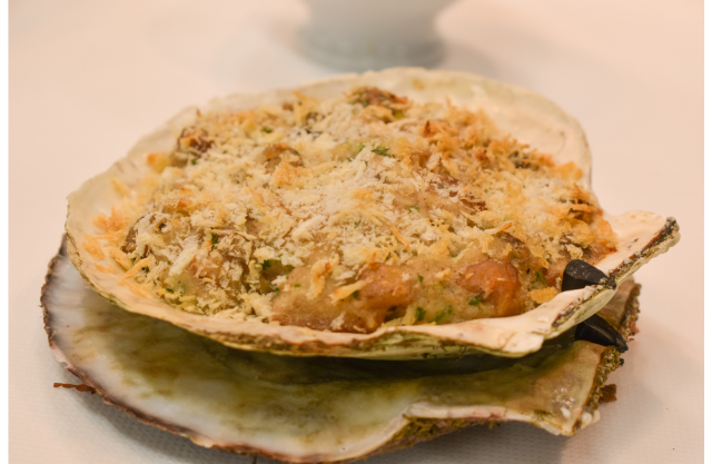 ブルターニュ風ホタテ貝、サンレミーブランデー風味